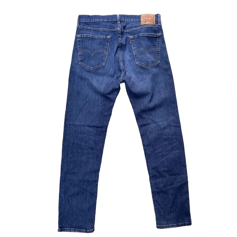 Levi's 505 Men's Jeans 36x34 Regular Fit Blue Denim‎ Stretch Made in Mexico